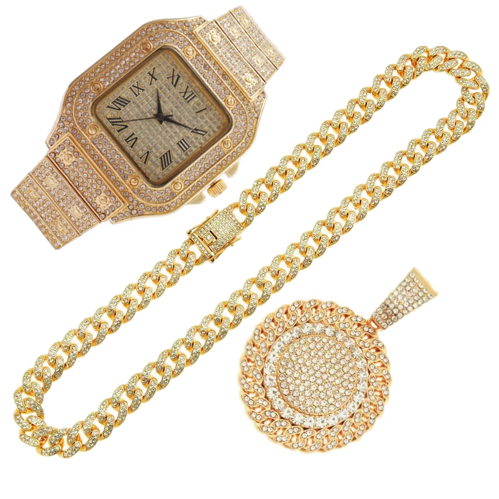 Luxury Watch Miami - Set Gioielli Uomo: 2 Orologi Iced