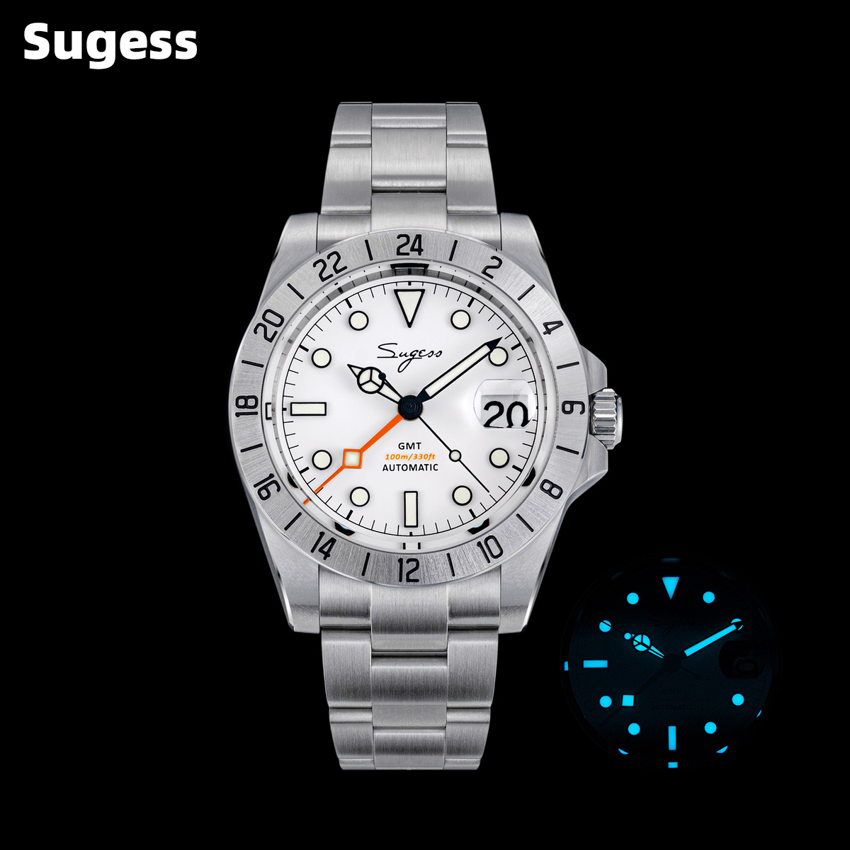 Minute Repeater Watch - Orologio da Uomo Sugess GMT Automatico