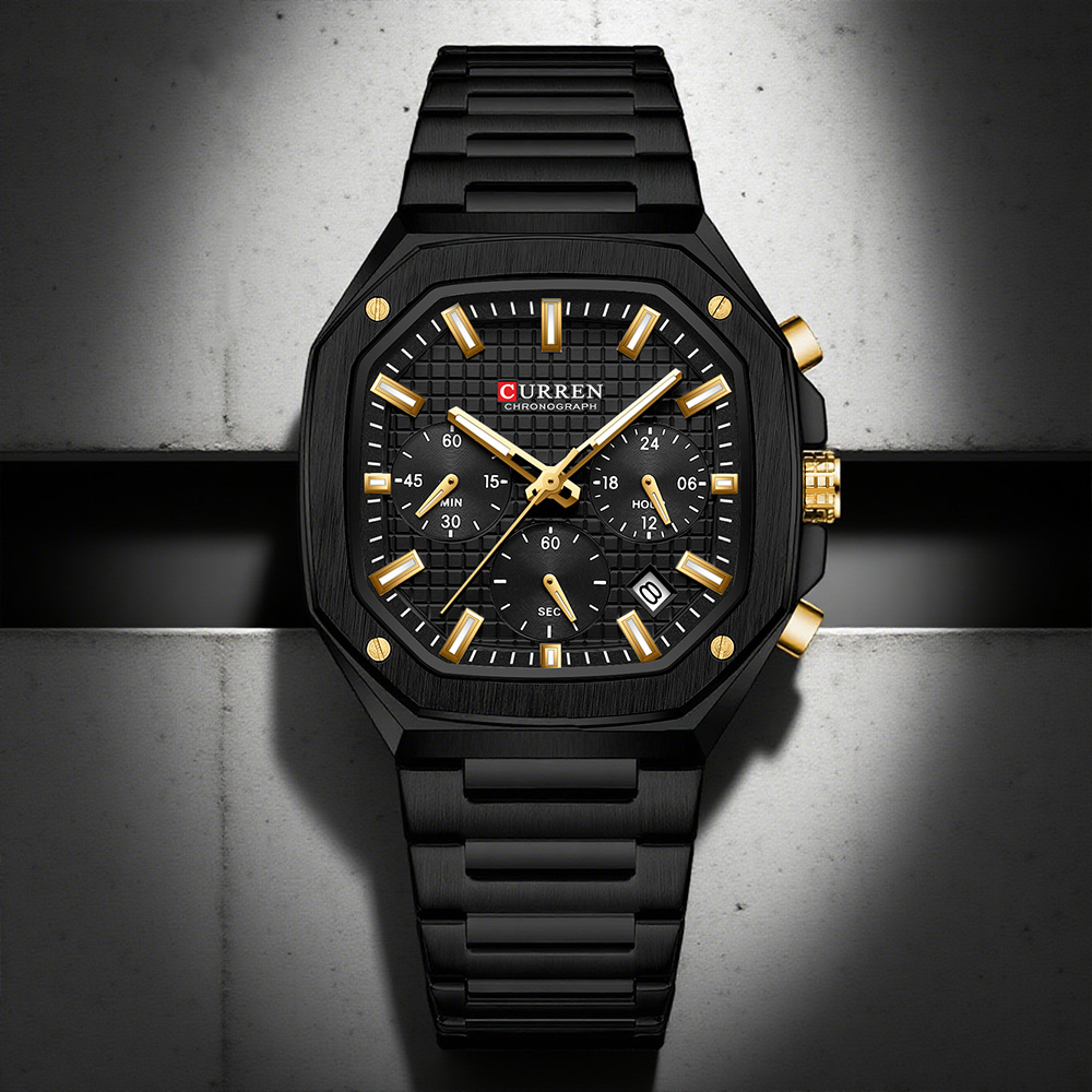 Luxury Watch Dial - CURREN Orologio cronografo quadrato di lusso