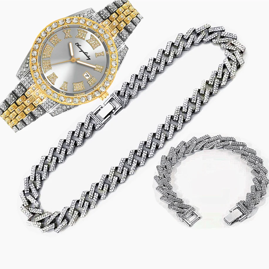 3 pezzi di lusso ghiacciato or - Luxury Watch Miami recensione e prezzo