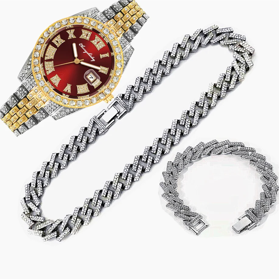 3 pezzi di lusso ghiacciato or - Luxury Watch Miami recensione e prezzo