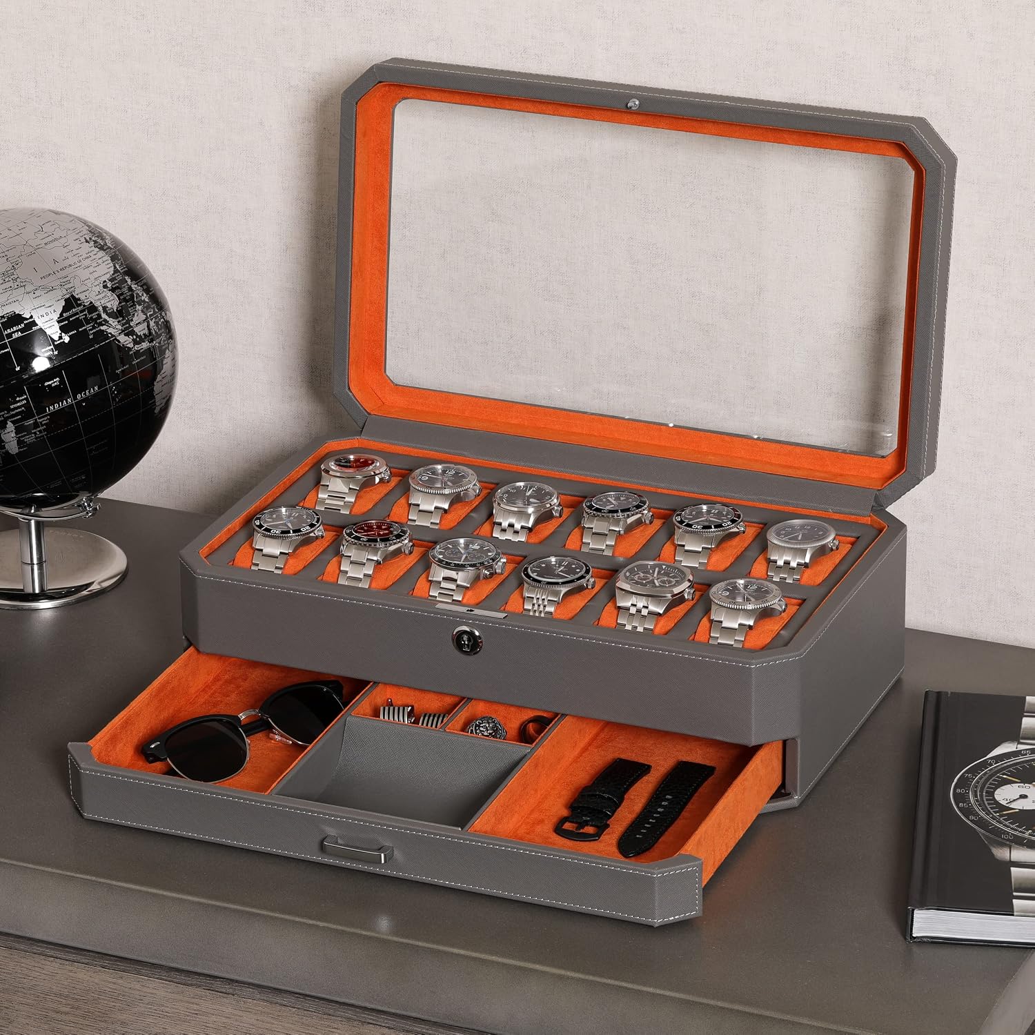 Scatola Porta Orologi in Pelle - Luxury Watch Display Case recensione e prezzo