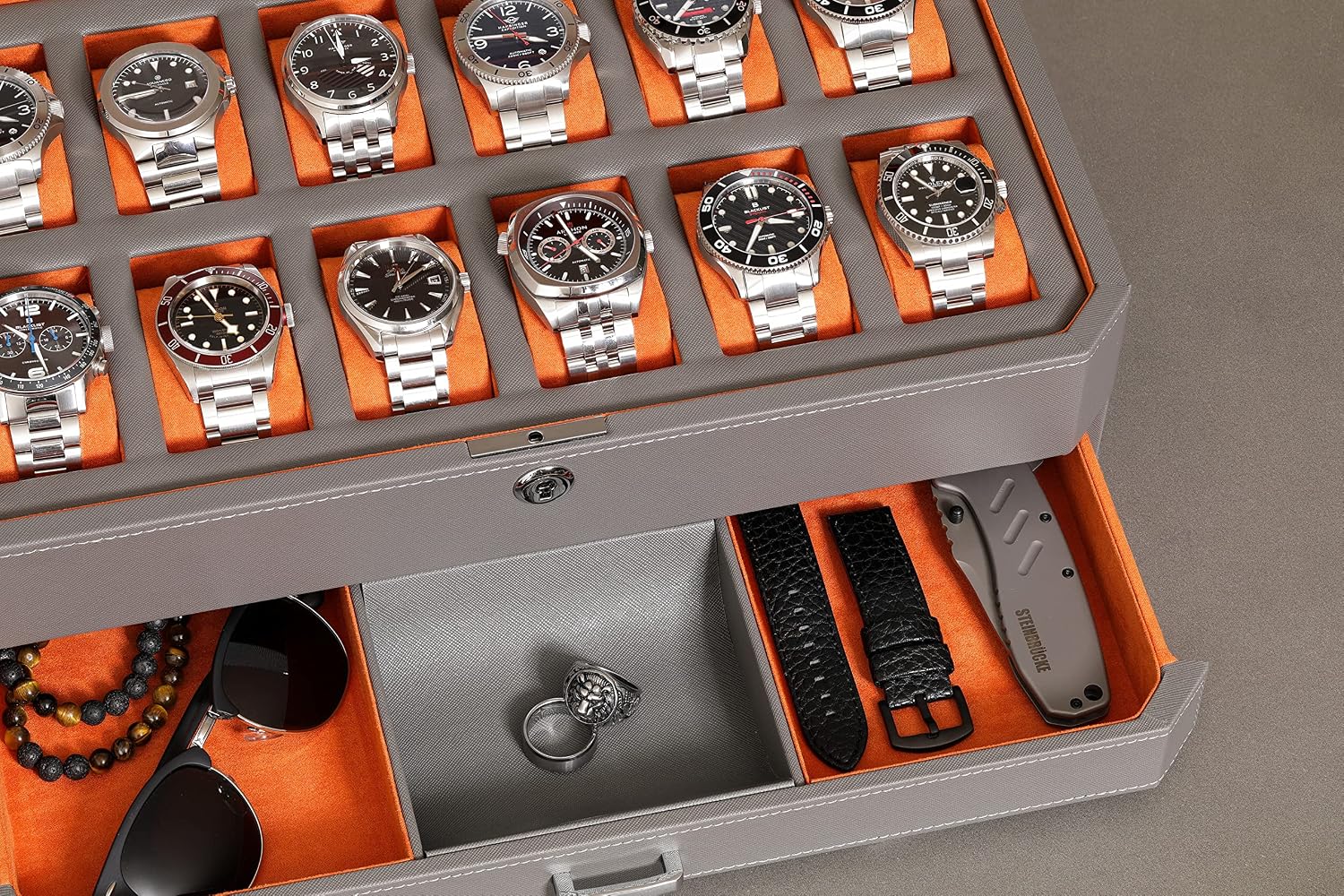 Scatola Porta Orologi in Pelle - Luxury Watch Display Case recensione e prezzo