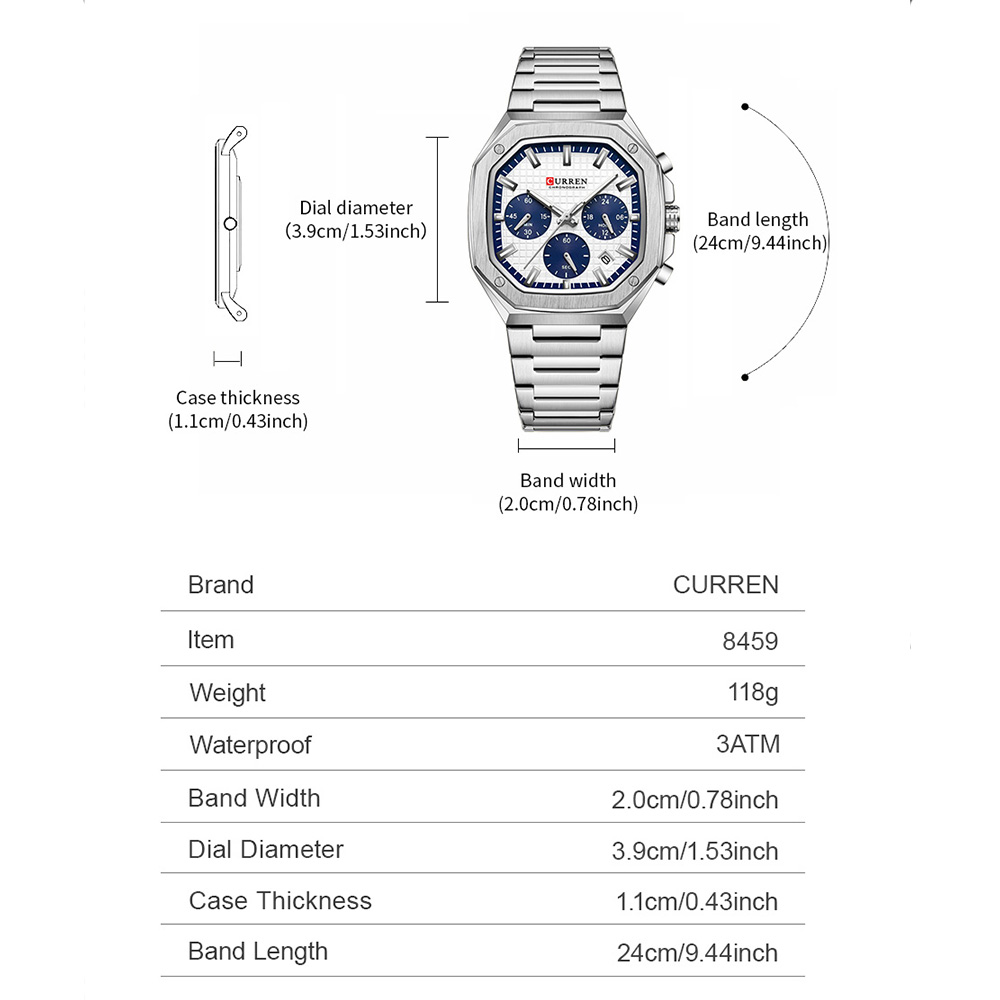 CURREN Orologio cronografo qua - Luxury Watch Dial recensione e prezzo